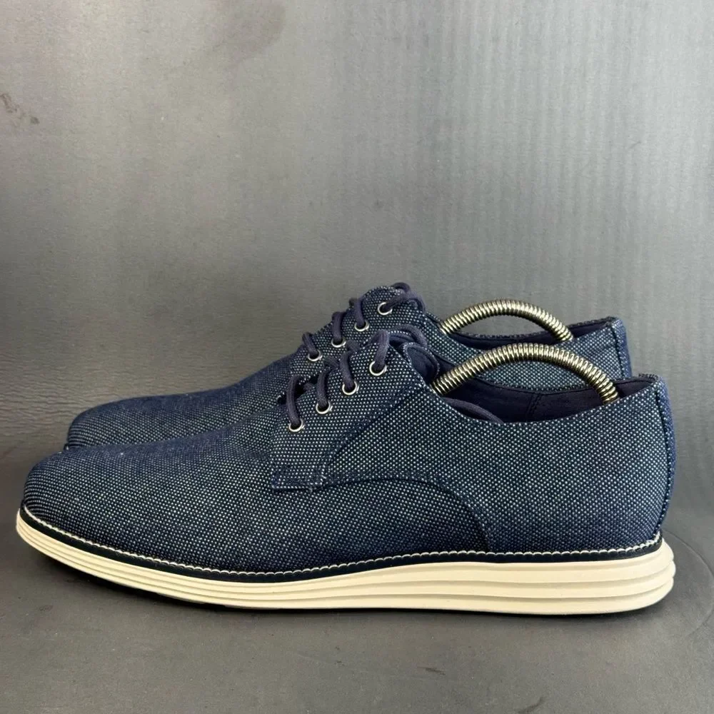 Cole Haan OriginalGrand Plain Toe Oxfords navy denim men’s size 11